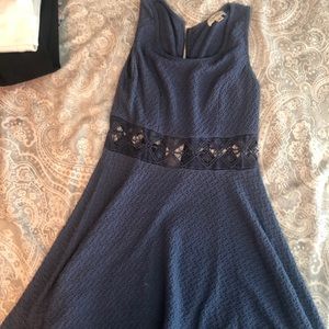 Navy skater dress